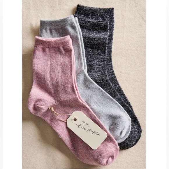 NWT Free People Lurex Assorted Socks 6-Pack - Picture 2 of 10